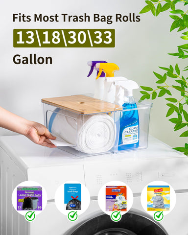 icasa dryer sheet box with bamboo lid keeps sheets dry and accessible.