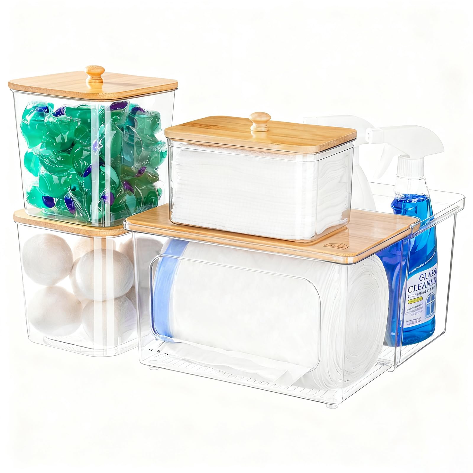 icasa trash bag dispenser front view for easy access and organized under-sink storage.