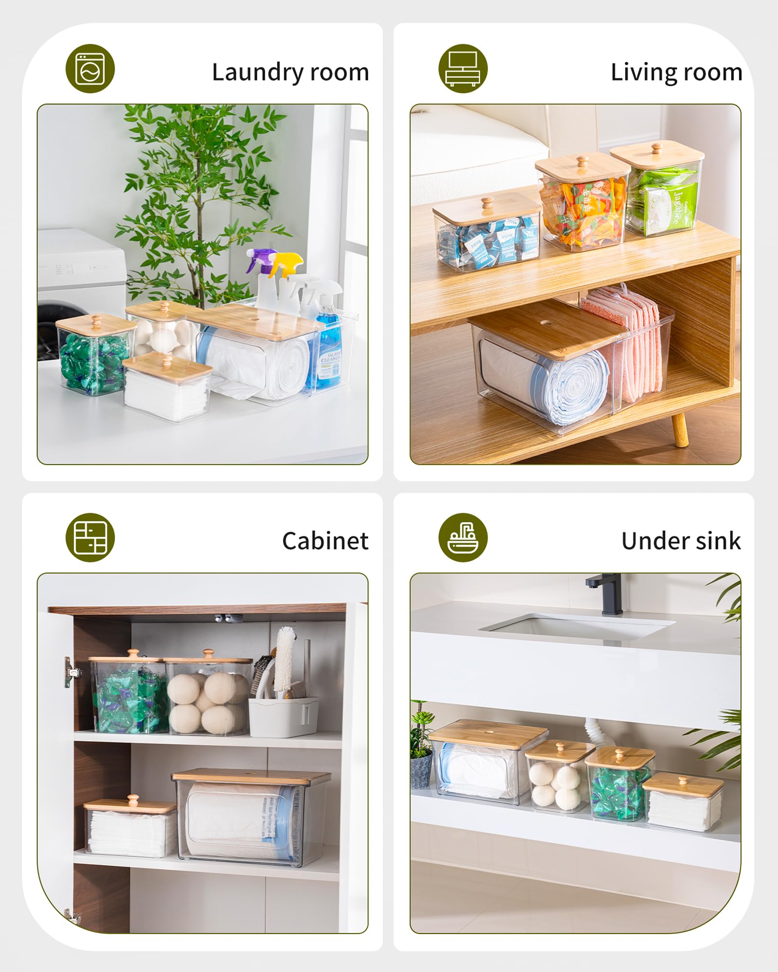 icasa under-sink pantry organizer ready for kitchen and laundry storage.