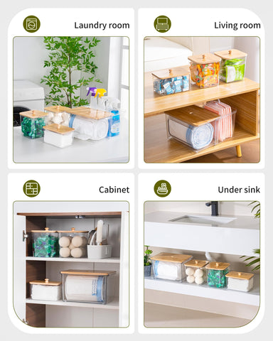 icasa under-sink pantry organizer ready for kitchen and laundry storage.