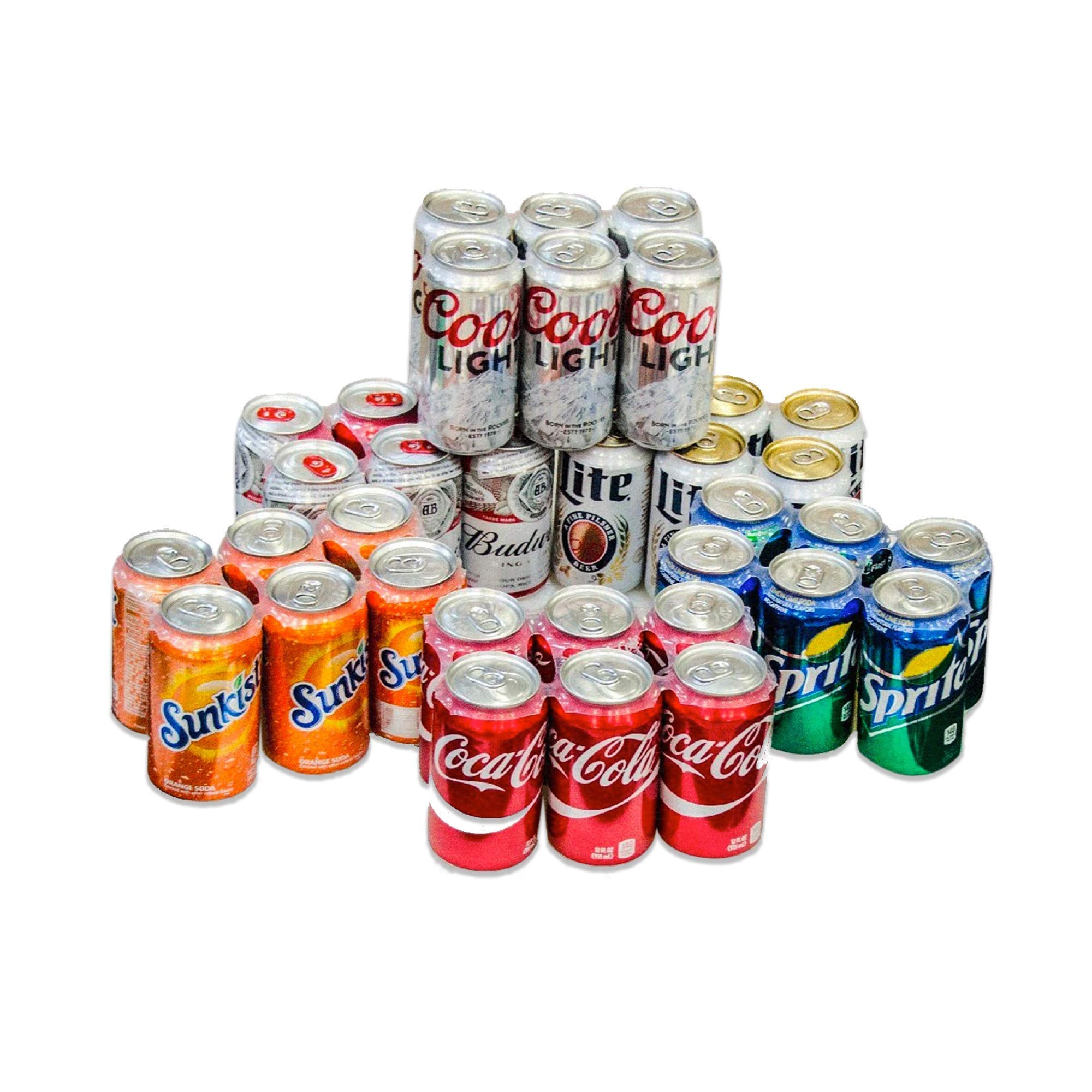 ICE N COLD 6-pack rings keep cans neatly grouped for grab-and-go.