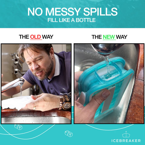 IceBreaker tray works in the freezer in any orientation.