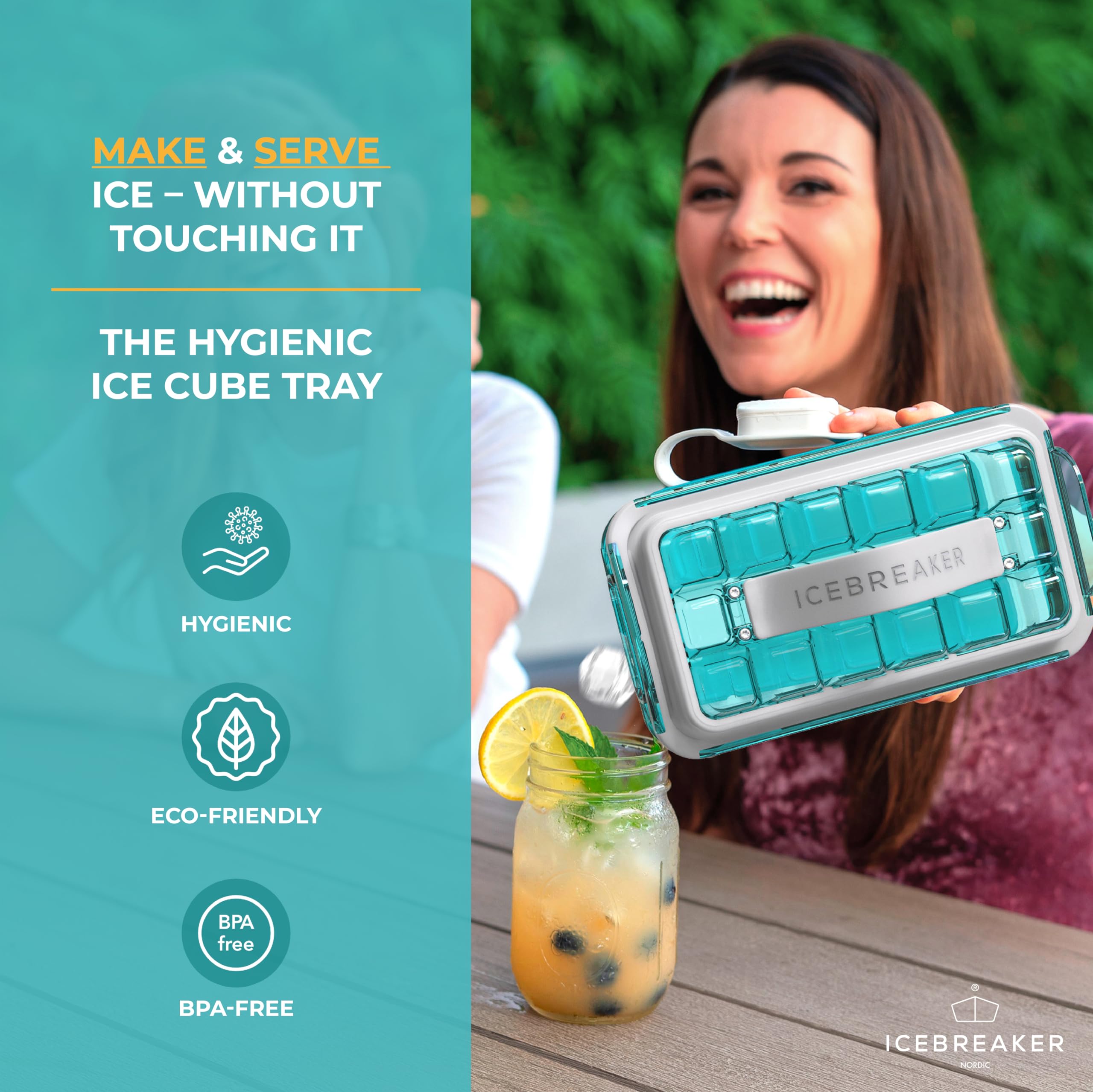 ICEBREAKER POP 2.0 freezes in any orientation for spill-free ice.