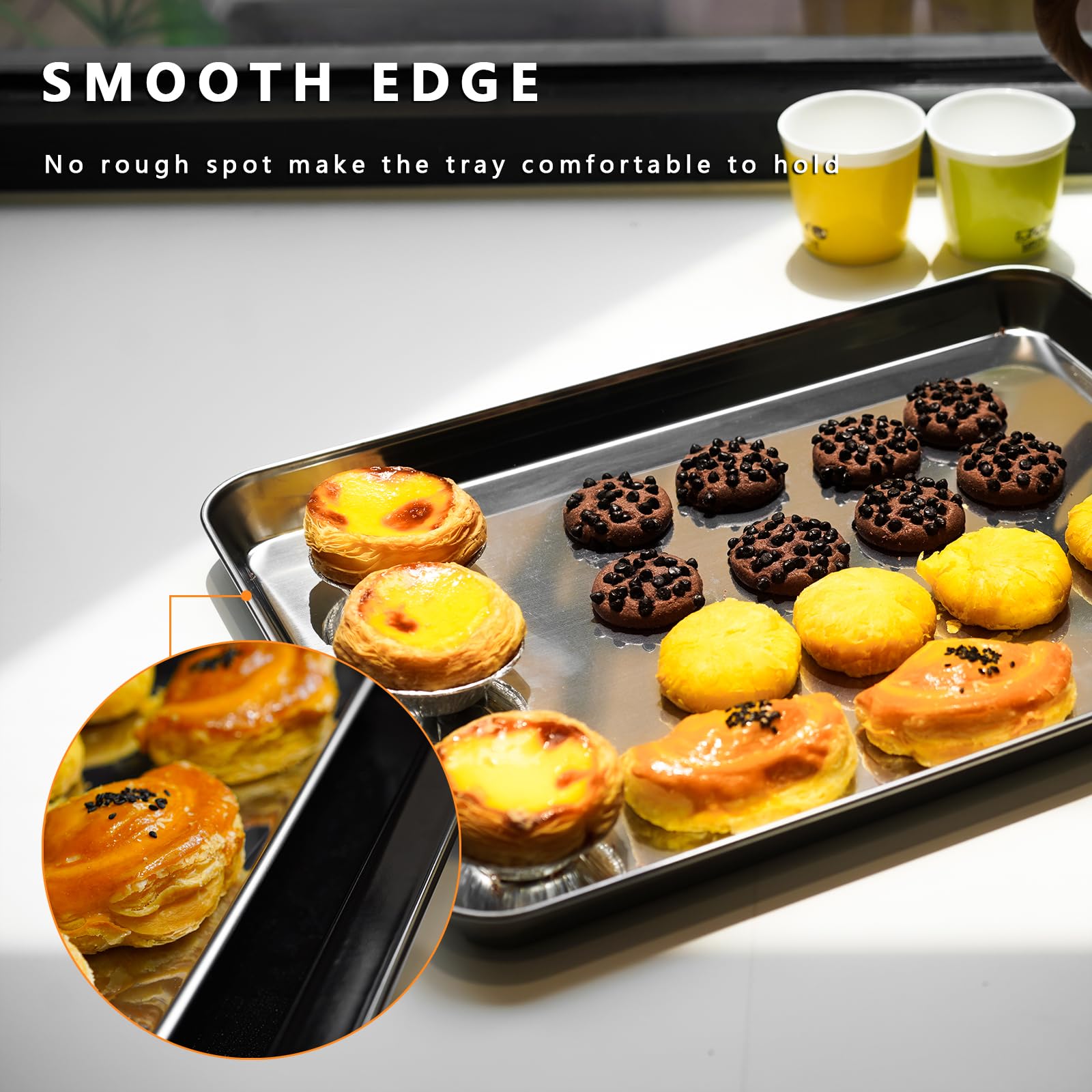 ICEICE nesting-enabled set saves space when storing the baking sheets.