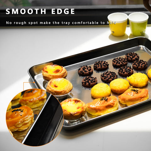ICEICE nesting-enabled set saves space when storing the baking sheets.