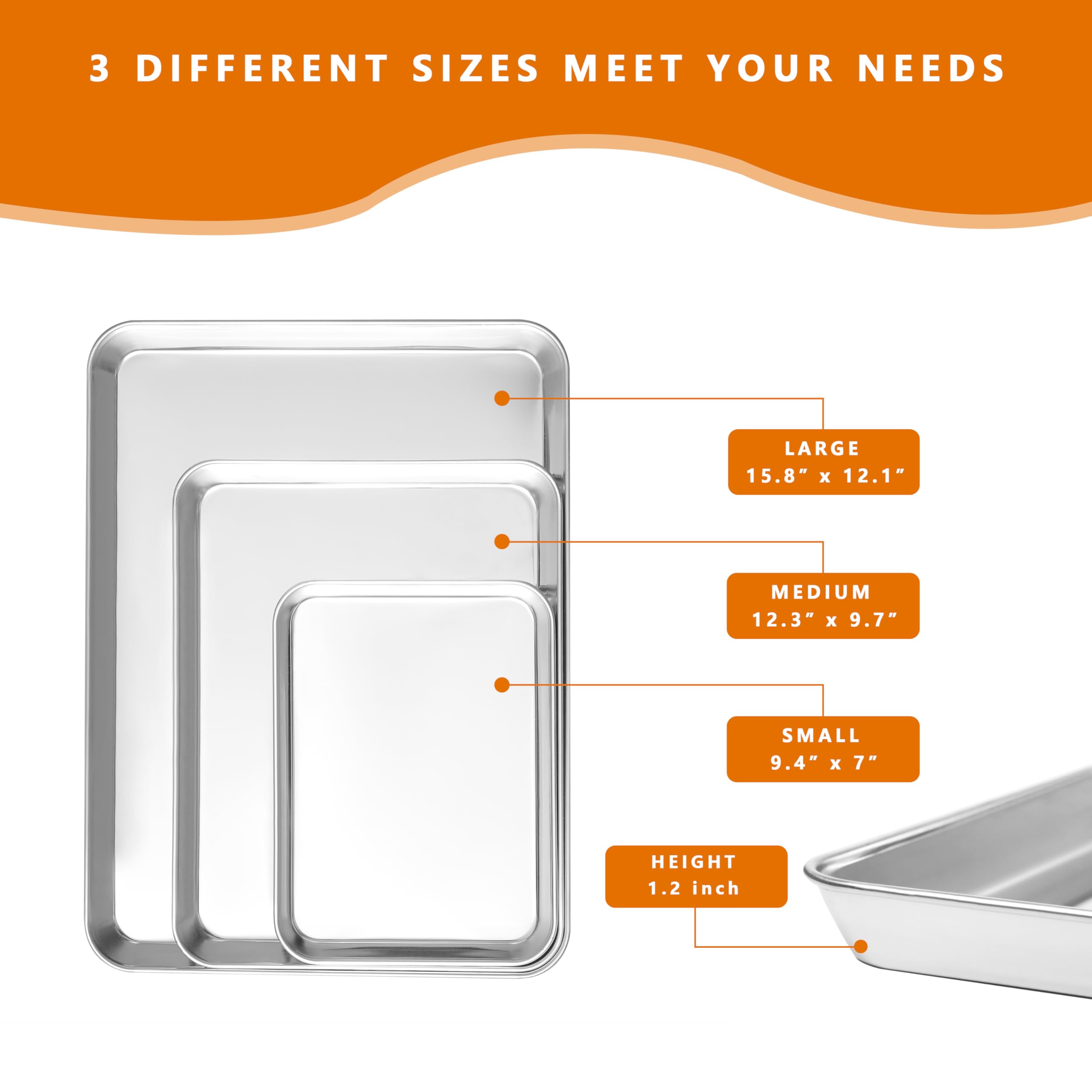 ICEICE polished stainless steel surface for natural food release and durability.
