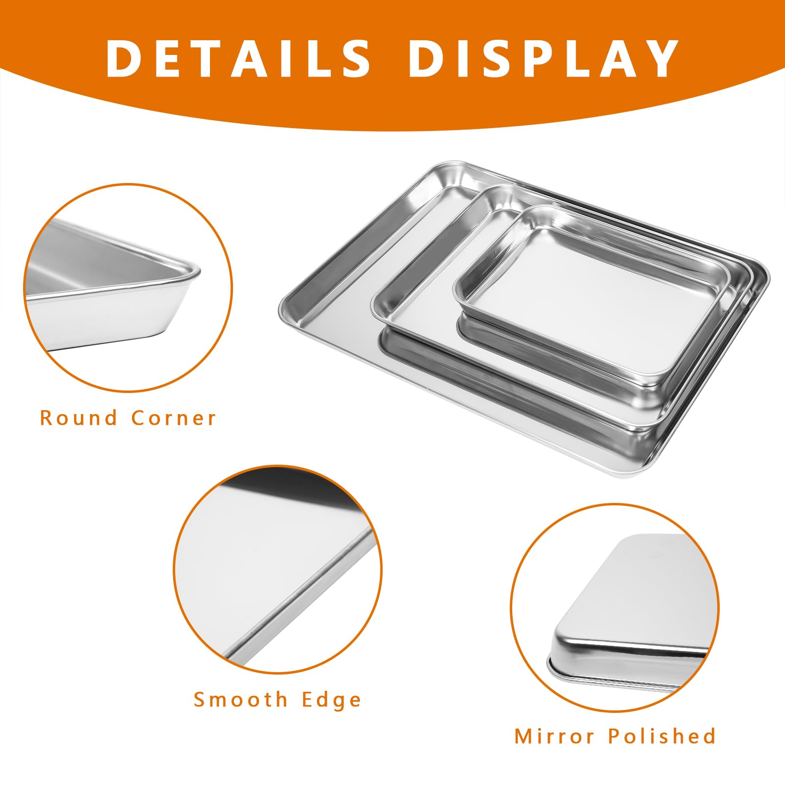 ICEICE warp-resistant rolled edges keep pans sturdy through heavy baking.