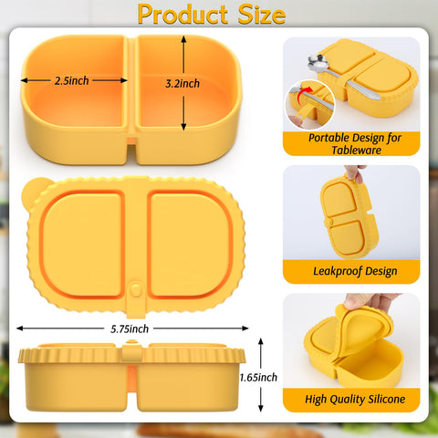 Leak-proof ICEROYCE silicone containers prevent spills during travel and lunches.