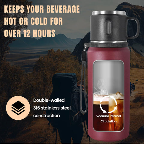 Icesip steam from hot drink conveys comforting warmth.
