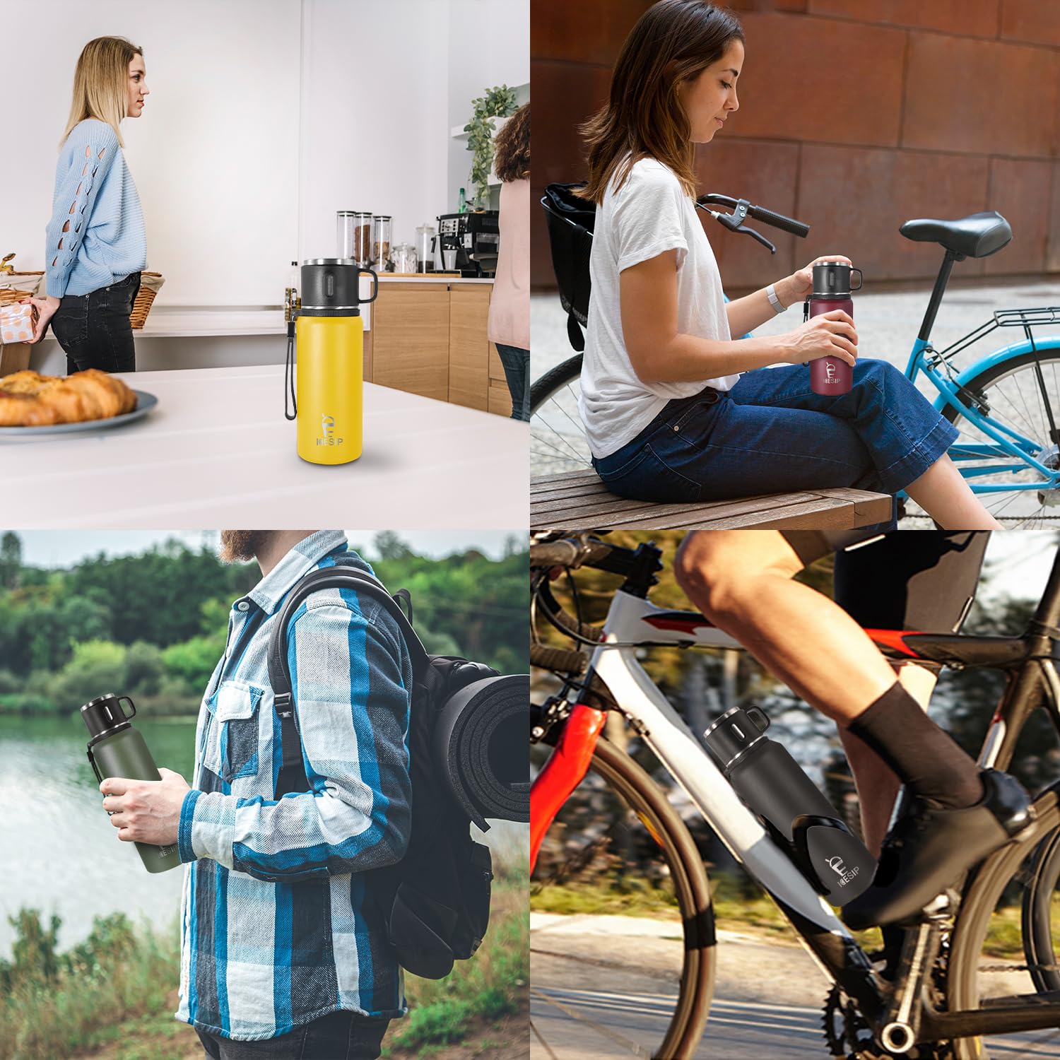 Icesip 27oz bottle outdoors captures versatile use during travel.