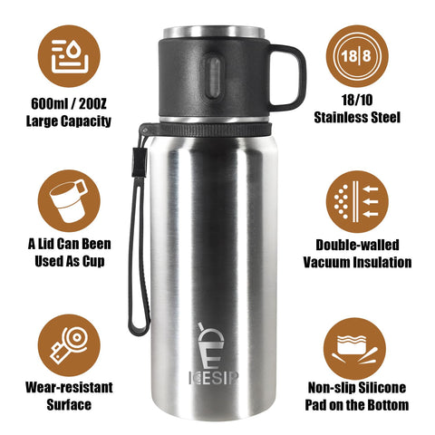 Icesip bottle's insulation preserves temperature for hours during commute.