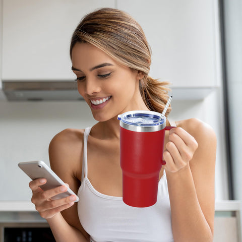 Icesip cup fits most cup holders for easy travel