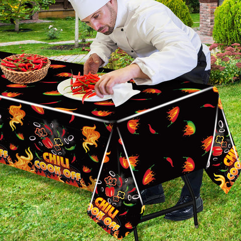 Iceyyyy black chili theme banner provides dramatic contrast for indoor or outdoor use.
