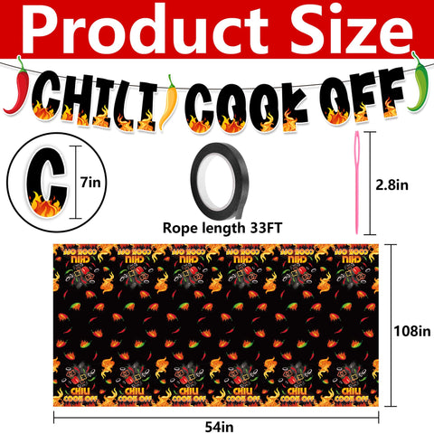 Iceyyyy cooking chili contest banner enhances event ambiance and visibility for cook-offs.