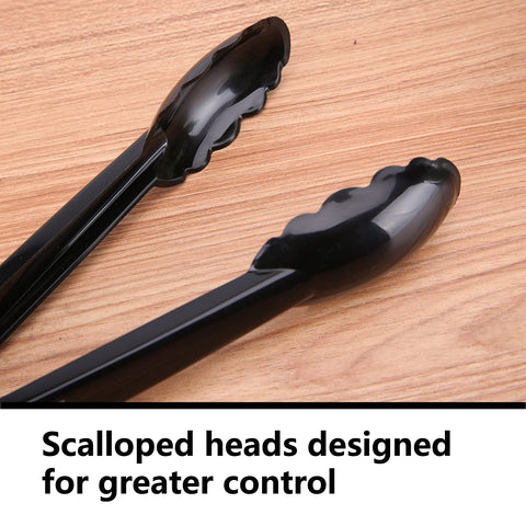 ICHROSAYA easy-grip 9-inch tongs offer comfortable handling during service.