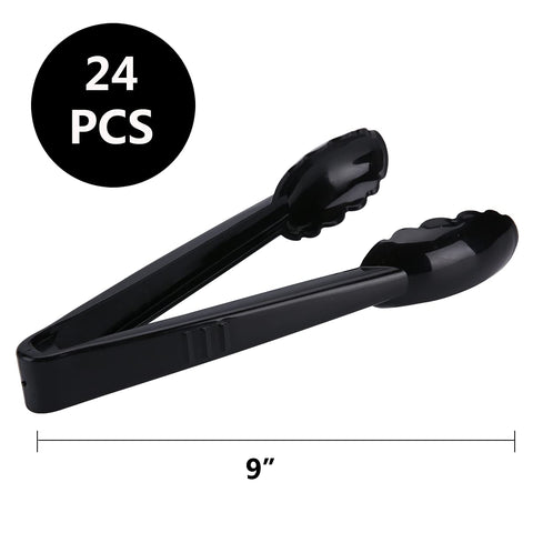 ICHROSAYA scalloped-head tongs provide a secure grip when serving foods.