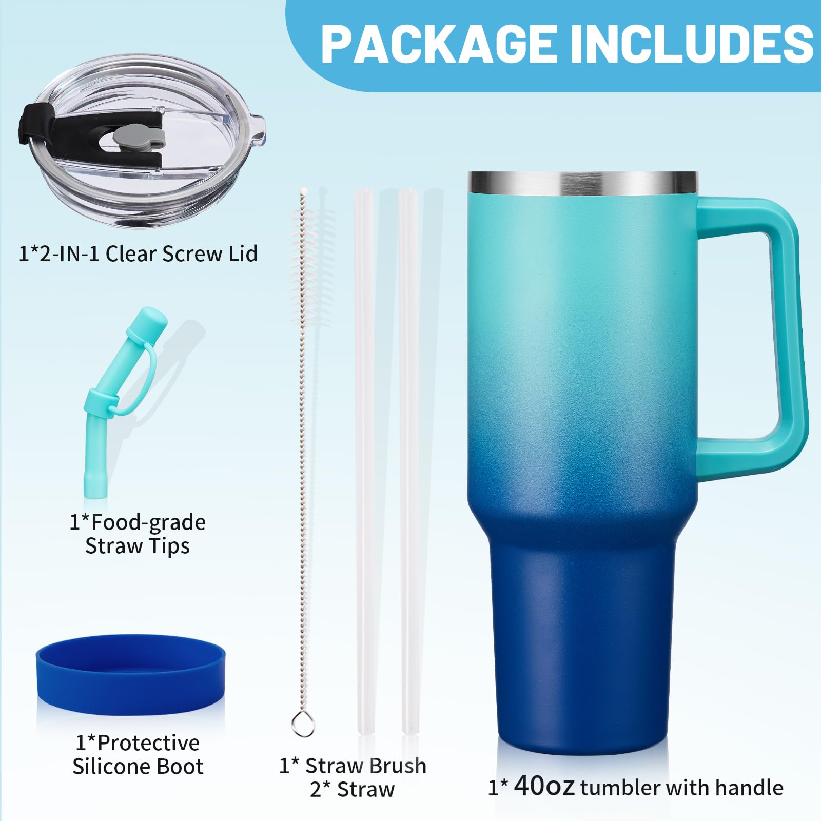 ICIOI tumbler ergonomic handle for comfortable carrying to work or gym
