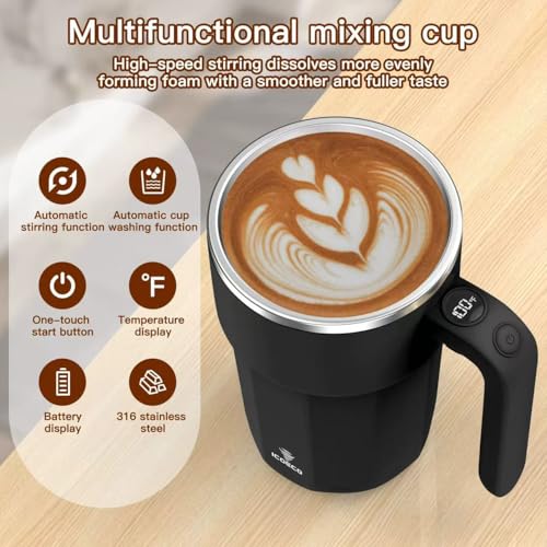 ICOECO self-stirring mug spill-proof lid prevents mess while traveling