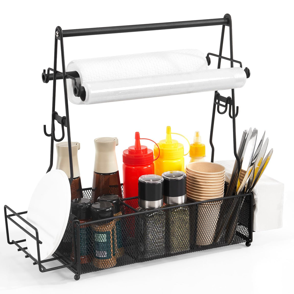 ICOHOT Grill Caddy with open compartments for quick access and organization.