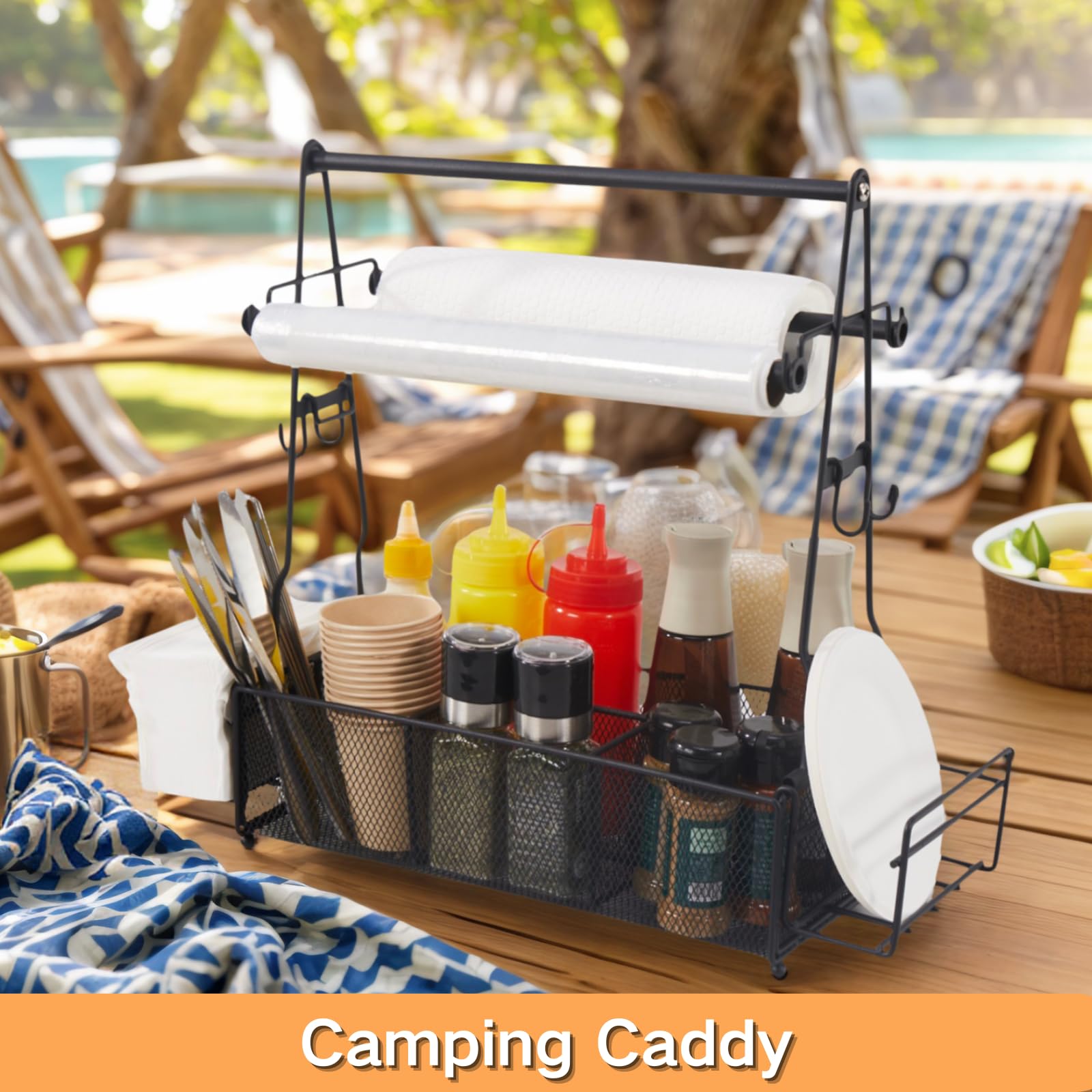 ICOHOT Grill Caddy paper towel holder ready for clean, mess-free grilling.
