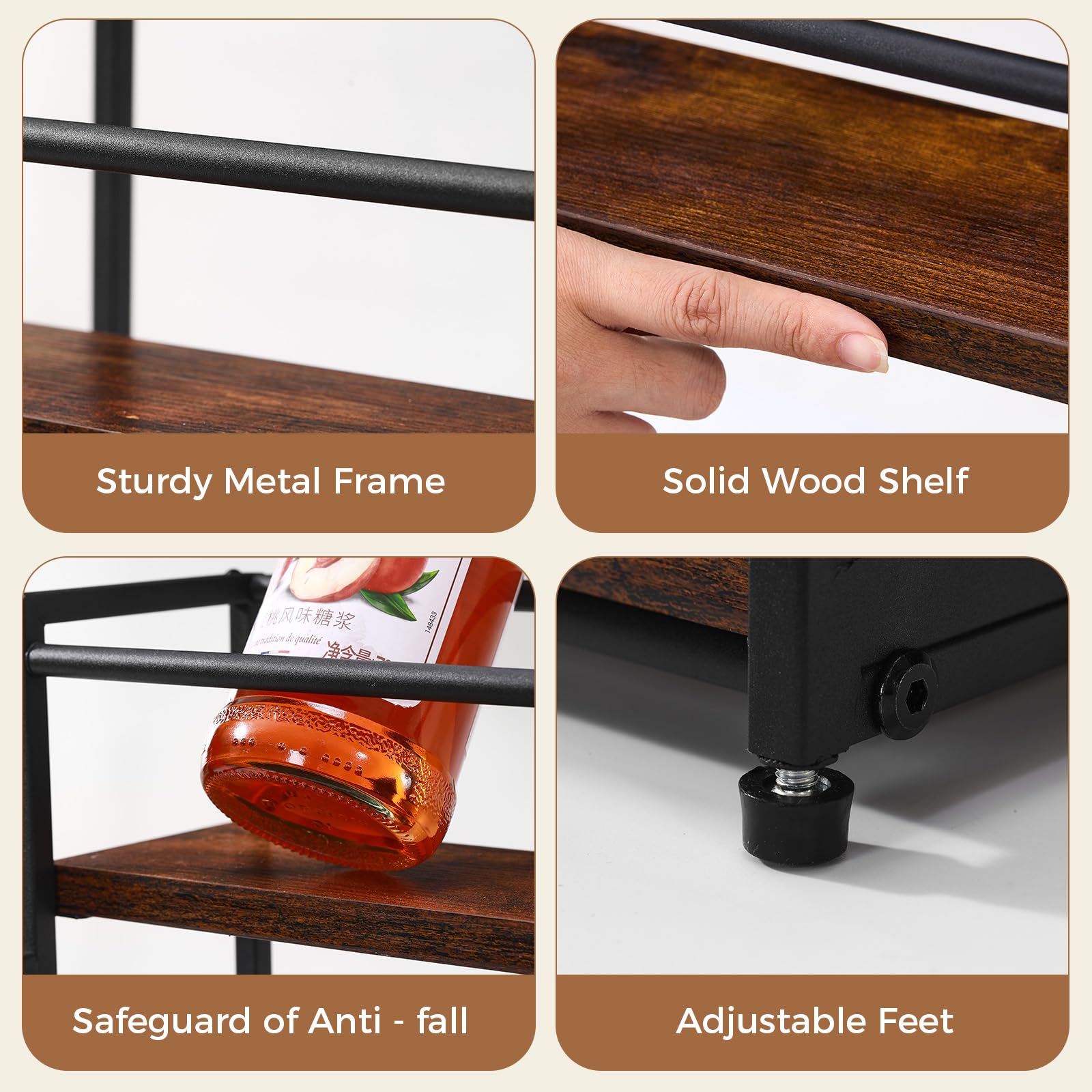 ICOHOT versatile-display-rack adapts to syrups, wines, or condiments.