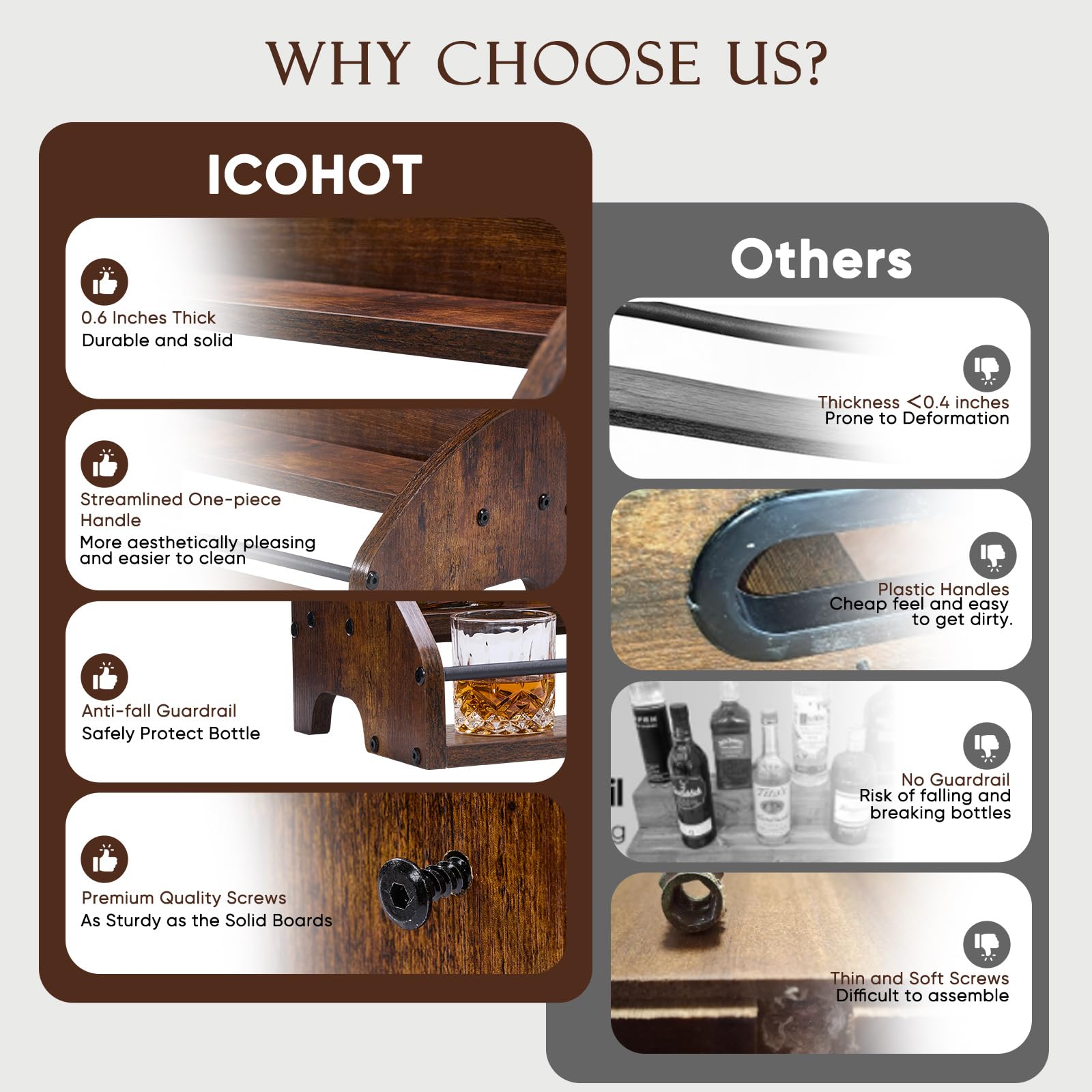 ICOHOT home bar styling idea for elegant shelves.