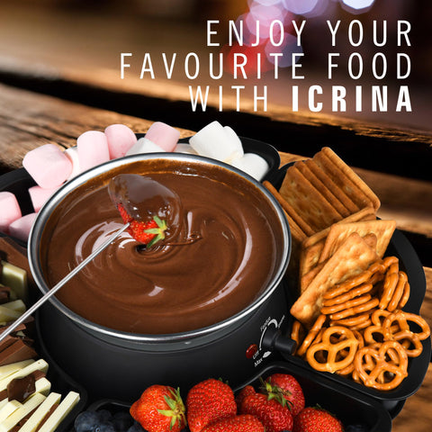 ICRINA removable fondue bowl for mess-free melting and dipping.
