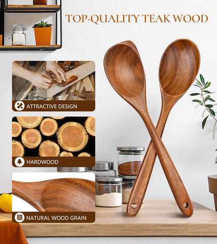 ICSTI teak corner spoon ideal for scraping corners and reaching fiddly spots
