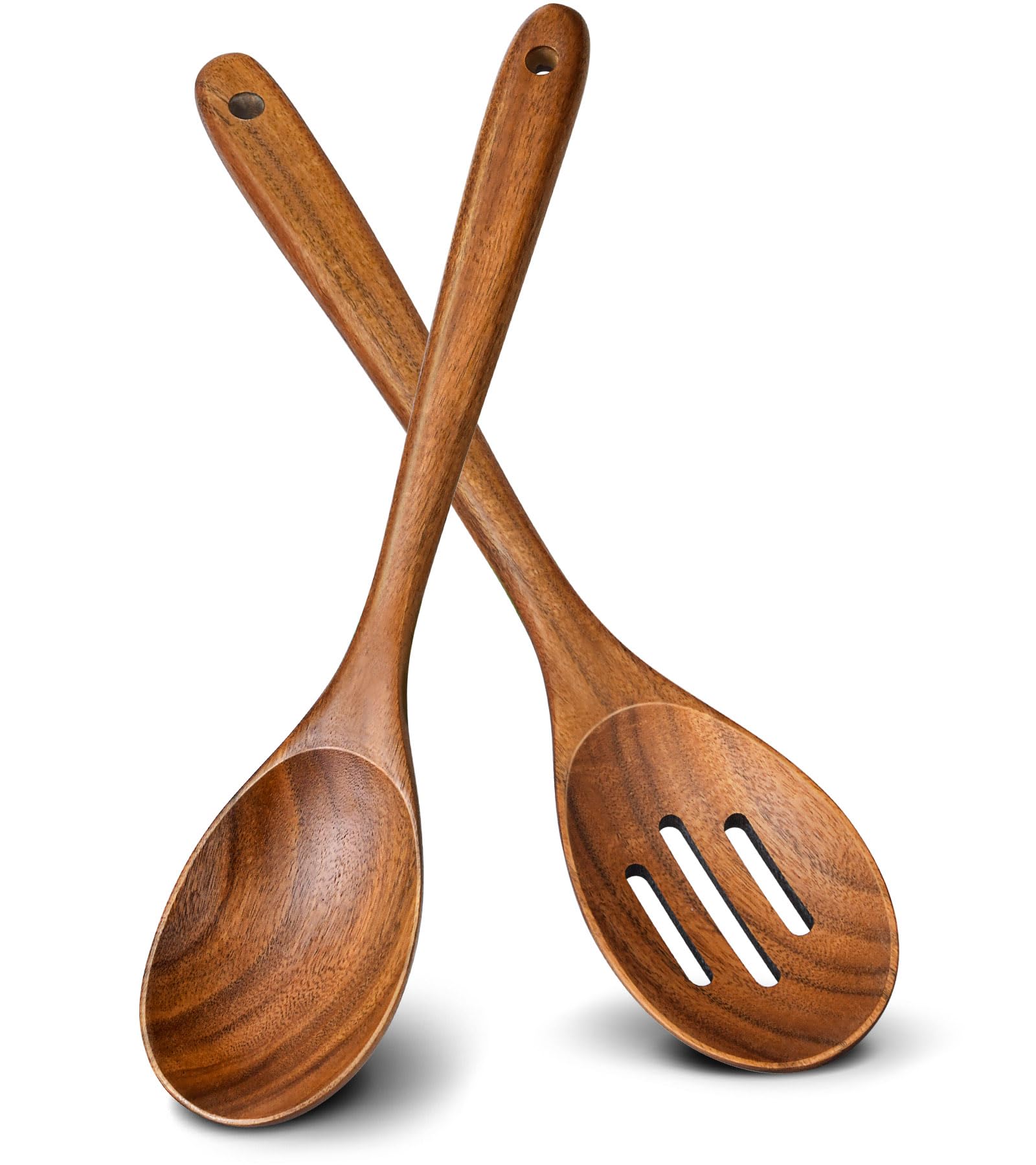 ICSTI teak solid spoon for stirring sauces with heat resistance
