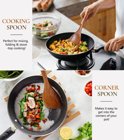 ICSTI teak spoon highlights close-grained durability for smooth meal prep