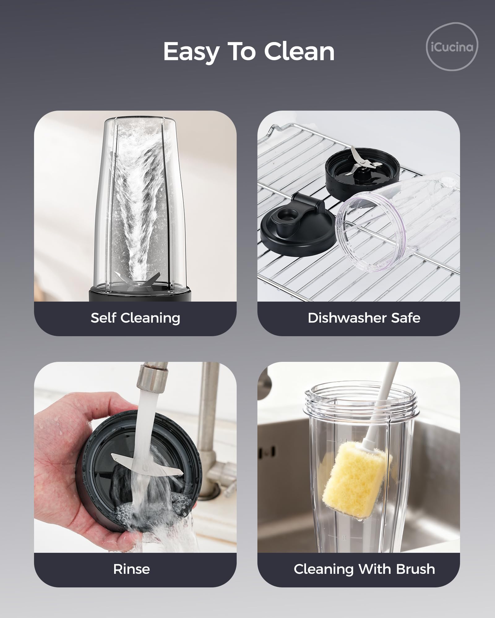 ICUCINA stainless-steel-blades-sharp blend tough ingredients with ease