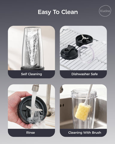 ICUCINA stainless-steel-blades-sharp blend tough ingredients with ease