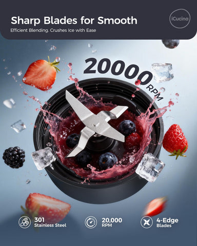 ICUCINA two-portable-cups-lids for on-the-go smoothies