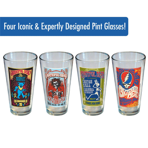 ICUP Grateful Dead pint glass with Beacon album art, great for parties