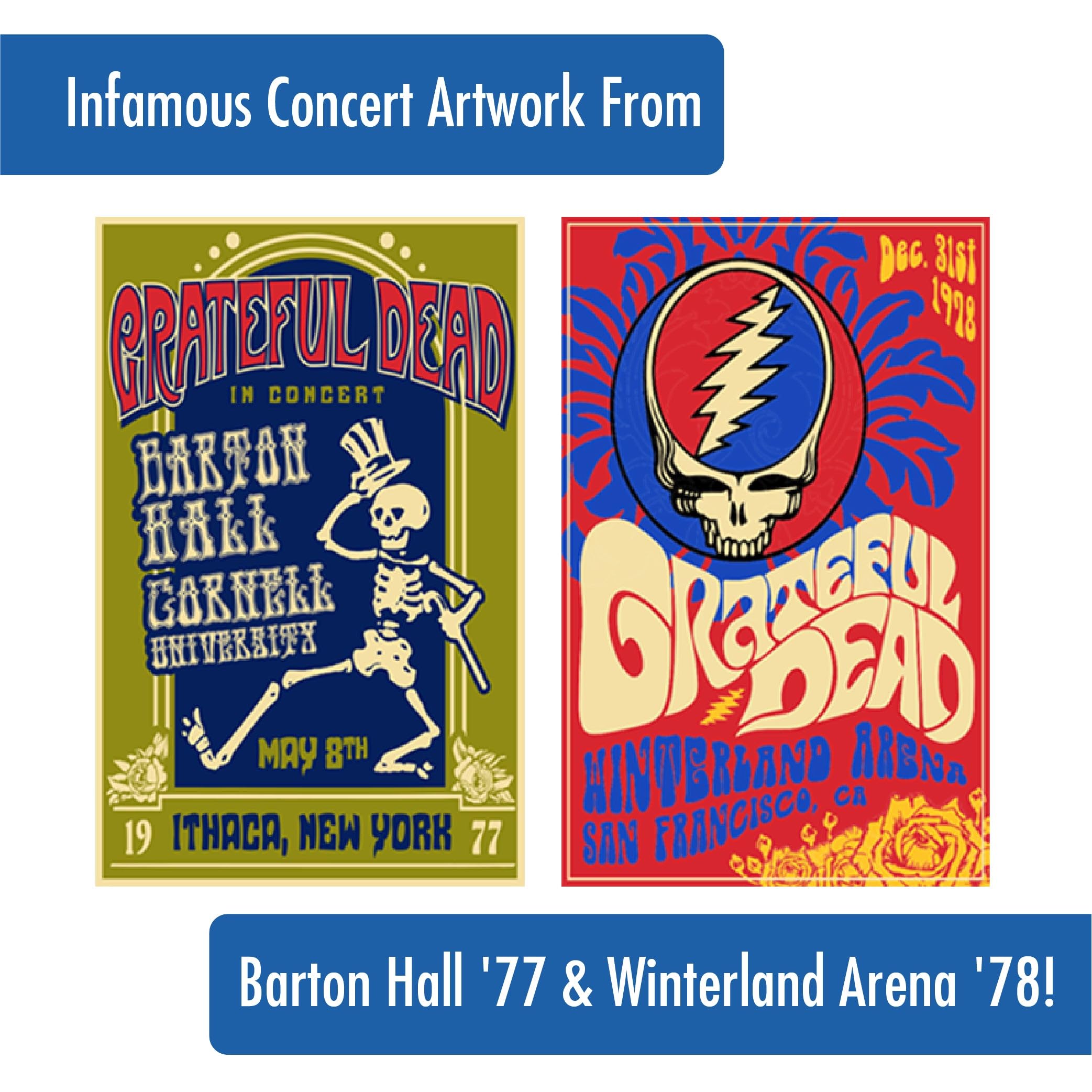 ICUP Grateful Dead pint glass featuring Winterland album art, stylish home bar piece