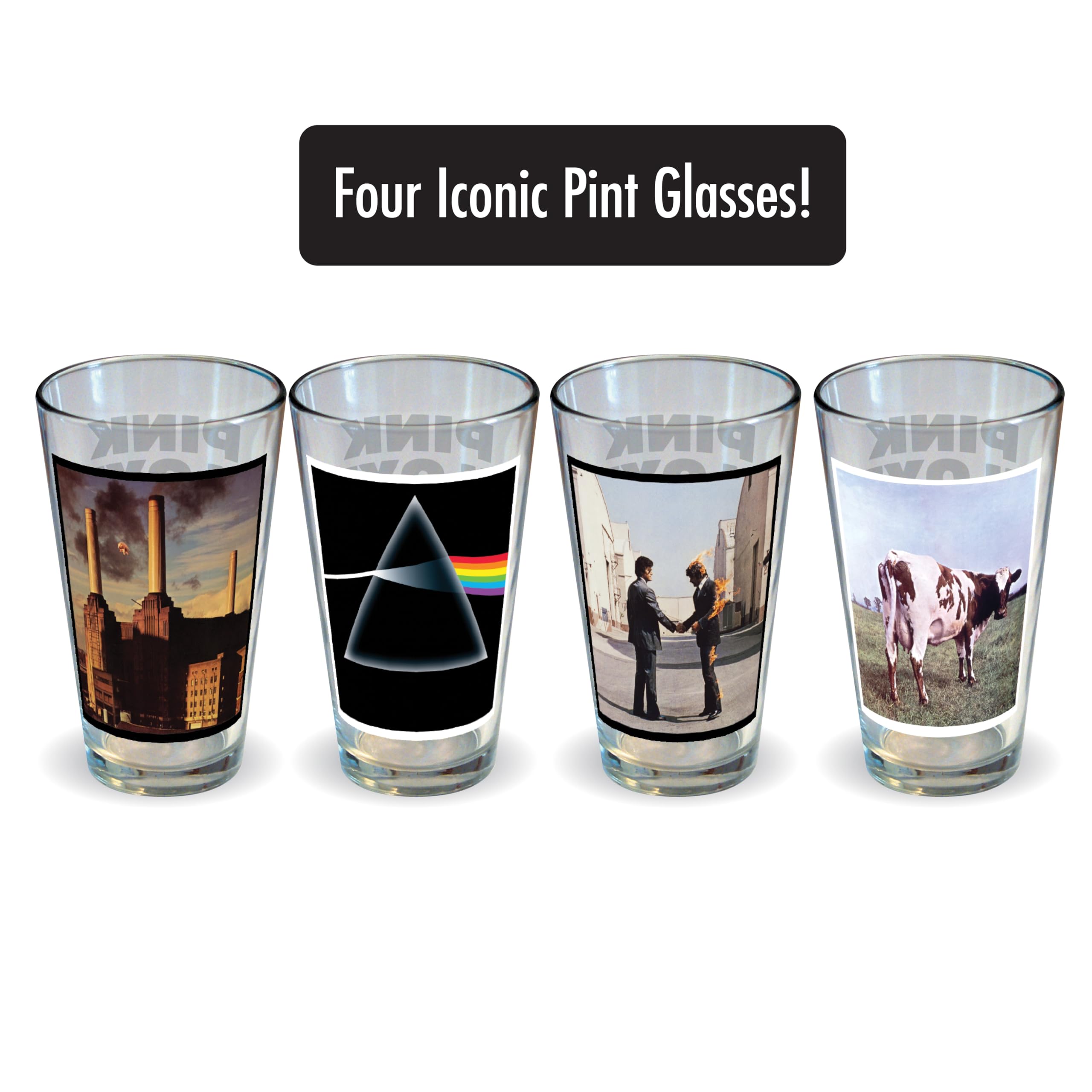ICUP Pink Floyd Dark Side of the Moon pint glass; great for listening sessions and gatherings.