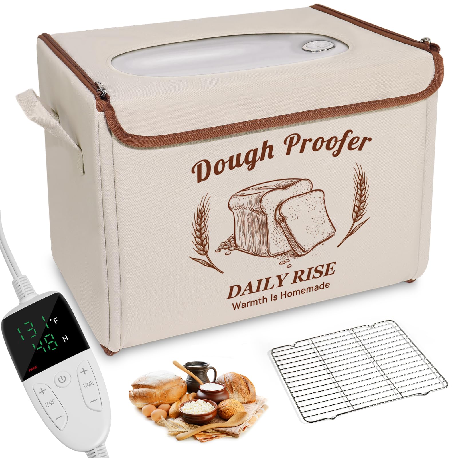 IDACYRIA folding bread-proofing box front view with roomy interior for multiple doughs