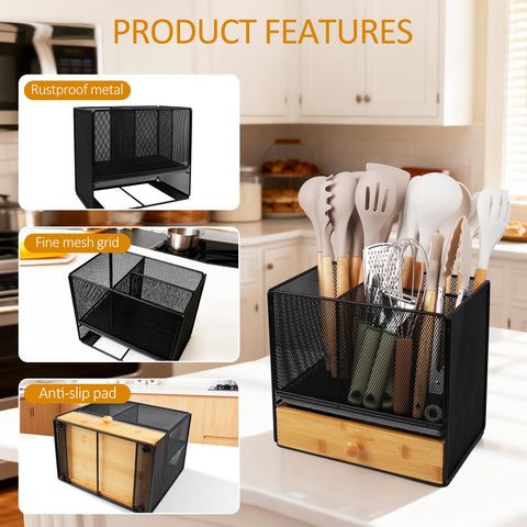 Idcymoul countertop organization solution reduces clutter and adds style.