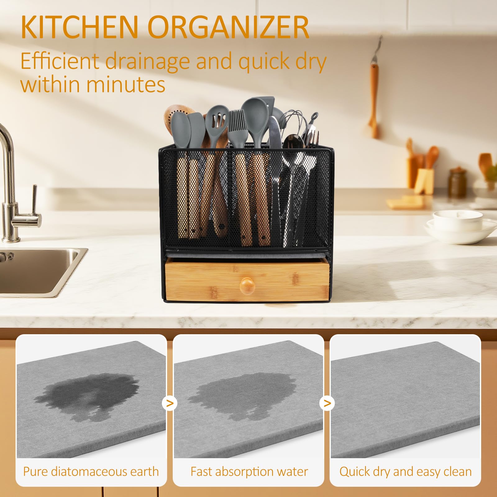 Idcymoul farmhouse-style decor adds warm charm to any kitchen.