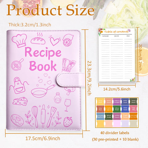 IdeaMarlle divider labels enable easy sorting of favorite recipes.