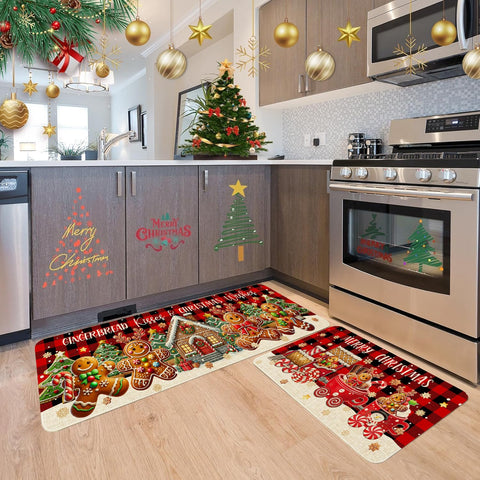 Ideasonna gingerbread kitchen mat small, perfect for sink area and quick step-downs