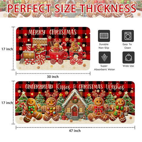 Ideasonna red buffalo plaid background adds festive style to any kitchen