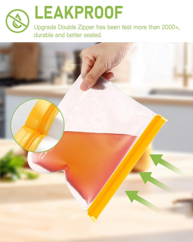 IDEATECH clear fridge bags help you see and organize items.