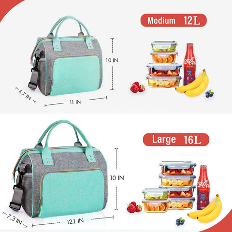 IDEATECH teal lunch bag presented as a gift-ready, stylish tote.