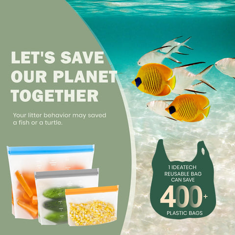 IDEATECH reusable bags replace hundreds of plastic bags and reduce waste