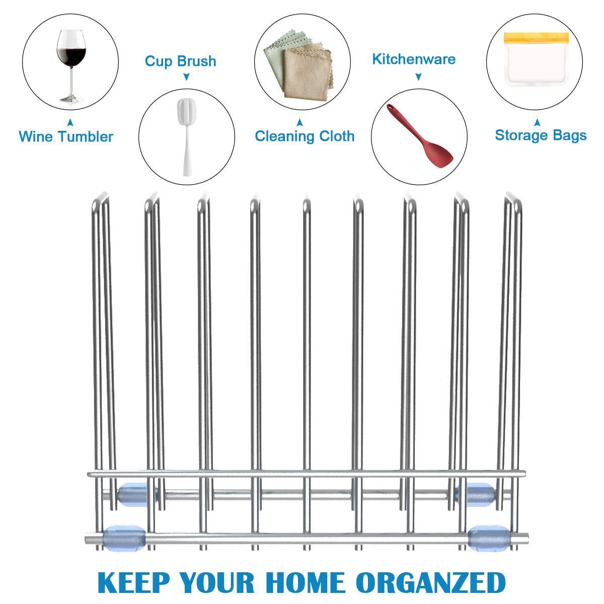 IDEATECH stainless steel drying rack close-up highlighting rust-free durability