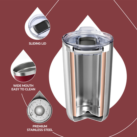 Ideus blood red-coated tumbler combines style with daily durability