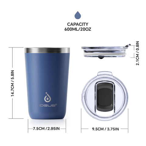 Dishwasher-safe Ideus tumbler designed for simple cleaning after use.