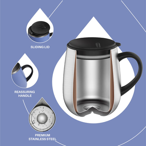 Ideus dishwasher-safe powder-coated mug resists fading and cracking