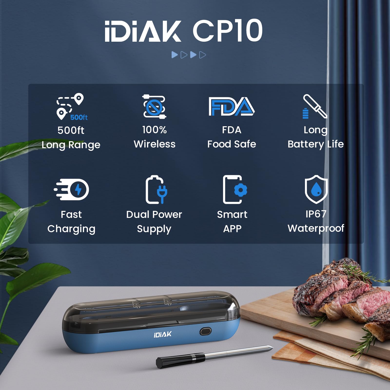 IDIAK time capsule charging hub powering wireless thermometer